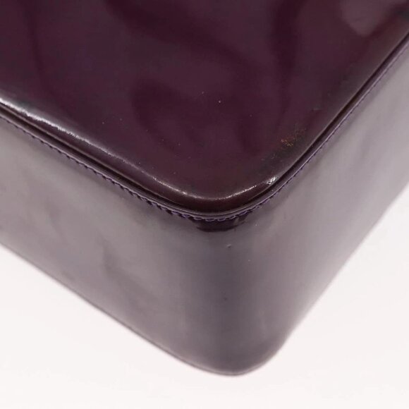 CHANEL Tote Bag Patent leather Purple Gold CC Auth bs29957 - Picture 5 of 16